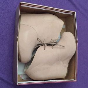 Tan Bootie Wedges